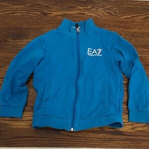 Emporio Armani Blue Kids zip up light jacket sweatshirt  boys size 6